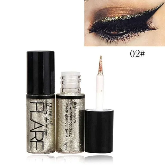 Glitter Liquid Eyeliner Eye Shadow Makeup Kit Long Lasting Luminous Shimmer - Picture 7 of 9